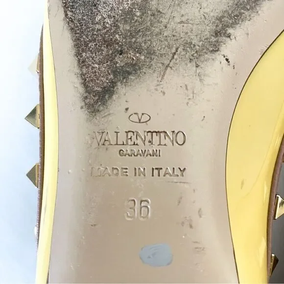 VALENTINO Garavani Rockstud Flats Yellow Lavender Purple - Picture 5 of 7